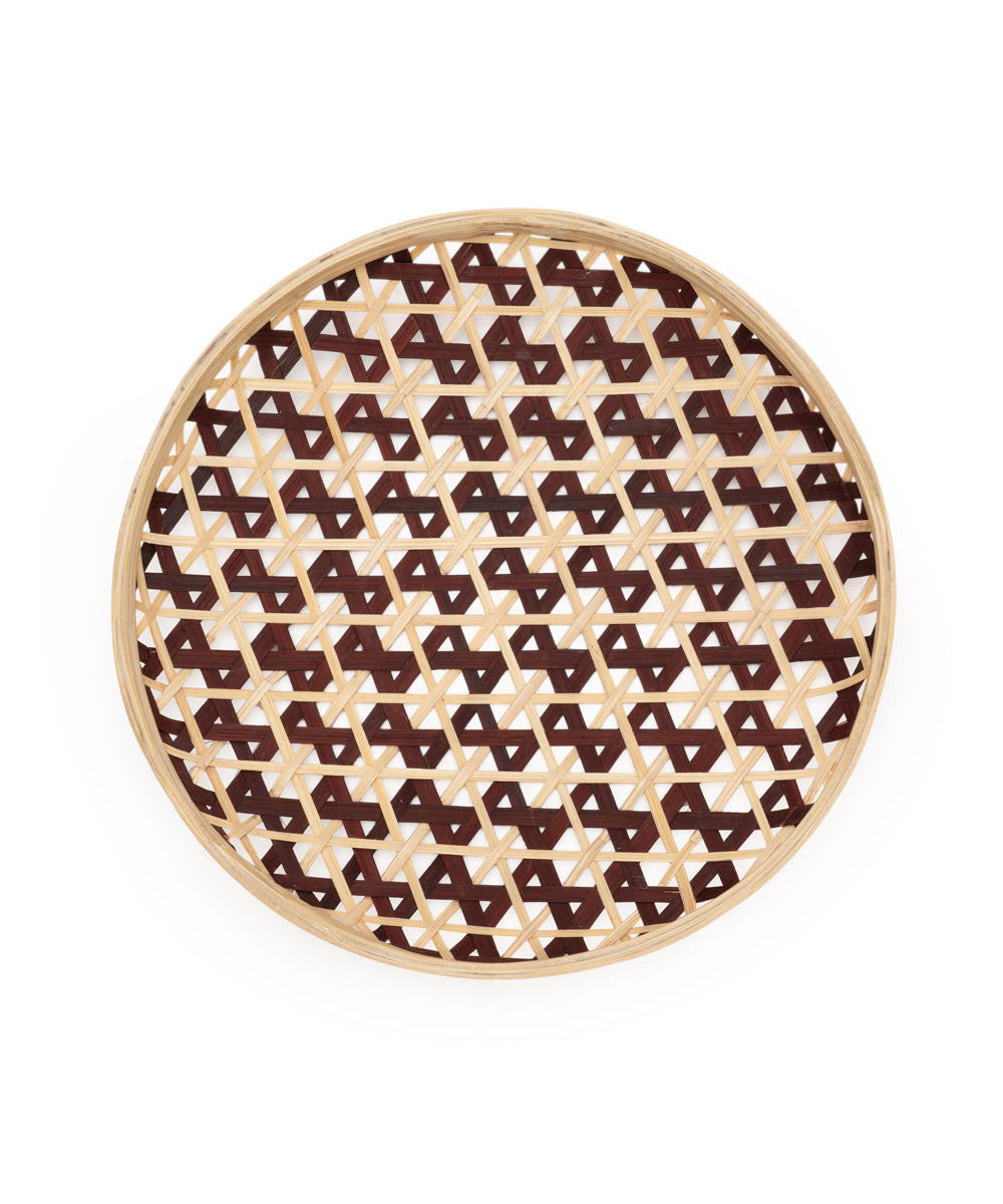 Zira Handcrafted Bamboo Wall Plate - Set of 3