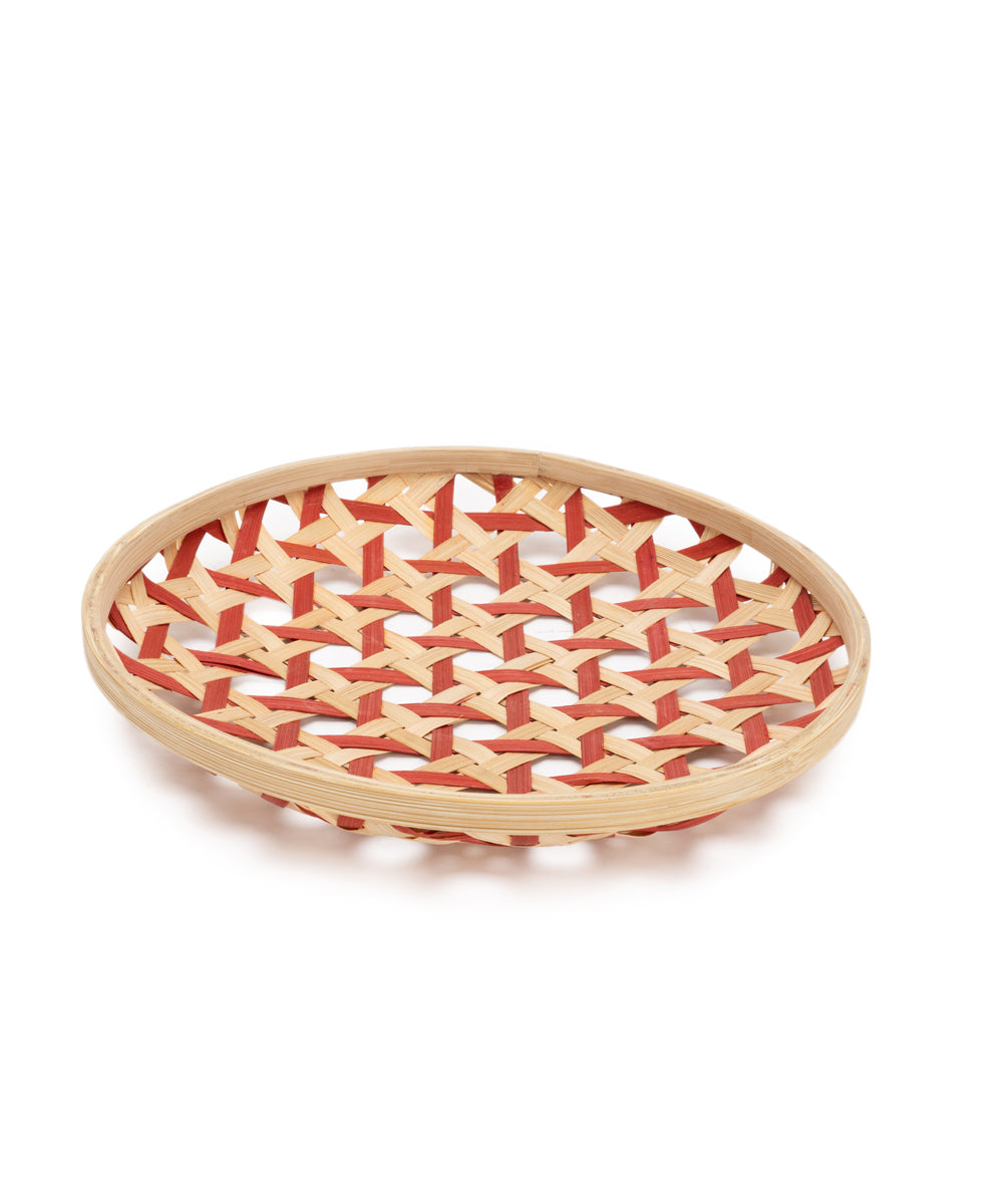 Kivo Handcrafted Bamboo Wall Plate - Set of 3