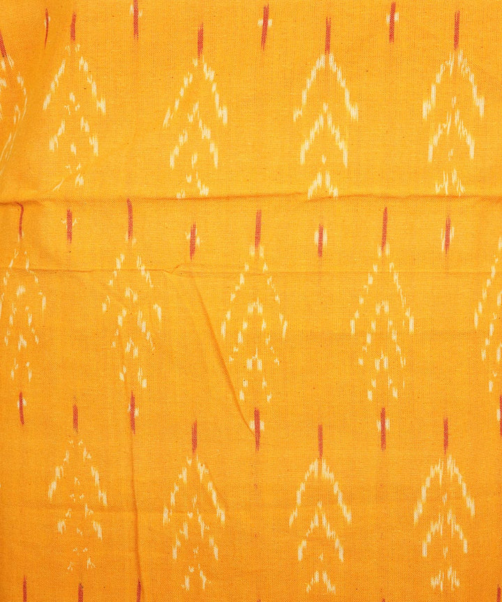 3pc Yellow handwoven cotton pochampally ikat dress material