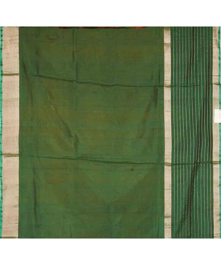 Yellow green silk handloom uppada saree