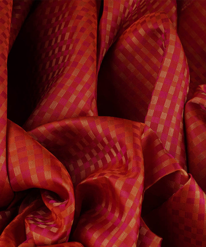 Red black handwoven kanjivaram silk saree