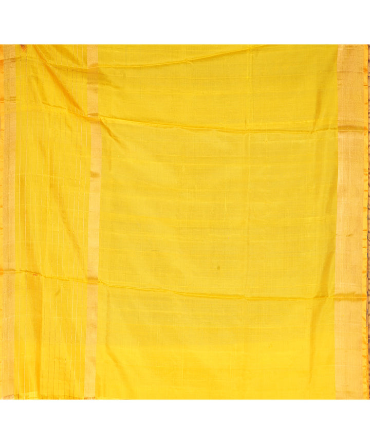 Sky blue yellow silk handloom uppada saree