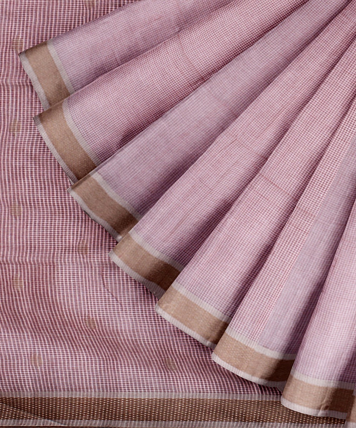 Pink handloom bengal cotton saree