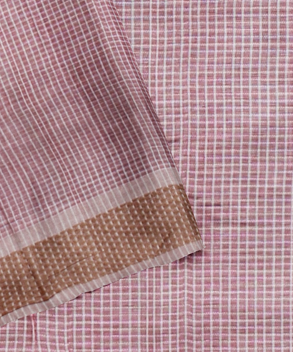 Pink handloom bengal cotton saree