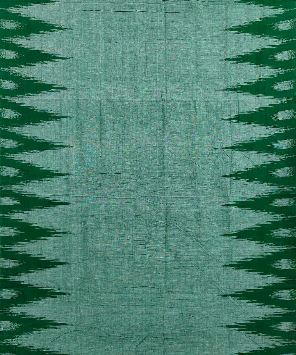 Light green grey handwoven cotton nuapatna saree