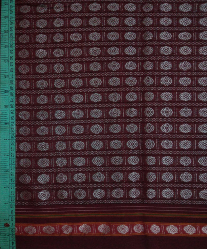 Pink silver maroon handwoven cotton art silk khana blouse fabric