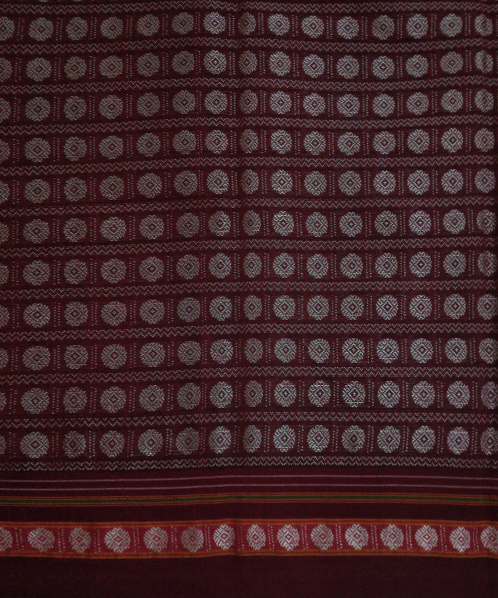 Pink silver maroon handwoven cotton art silk khana blouse fabric