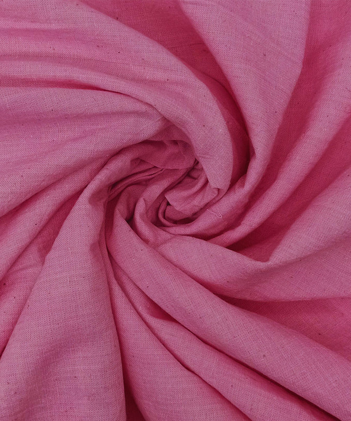 Pink handwoven cotton fabric