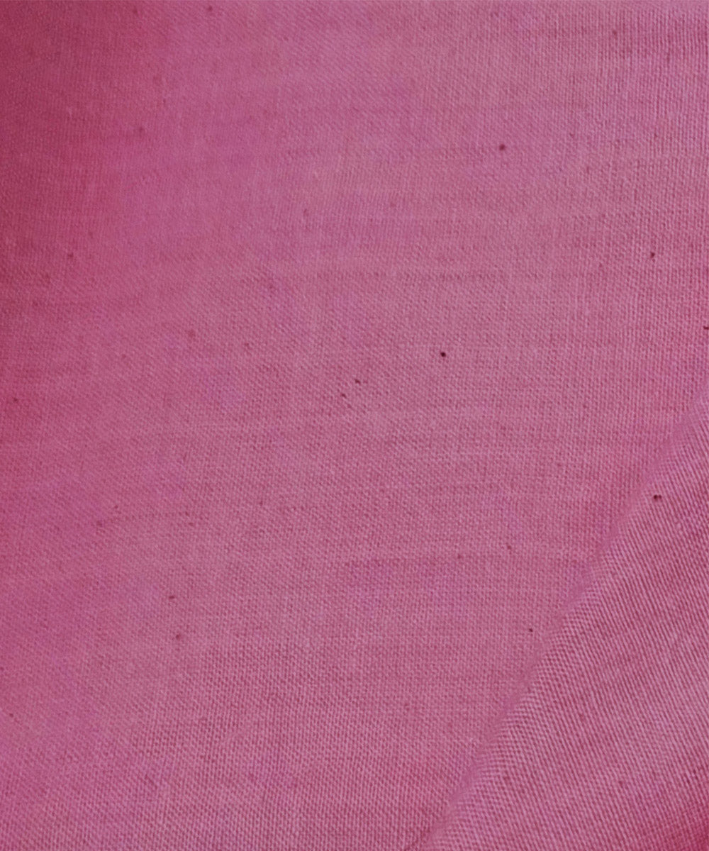 Pink handwoven cotton fabric