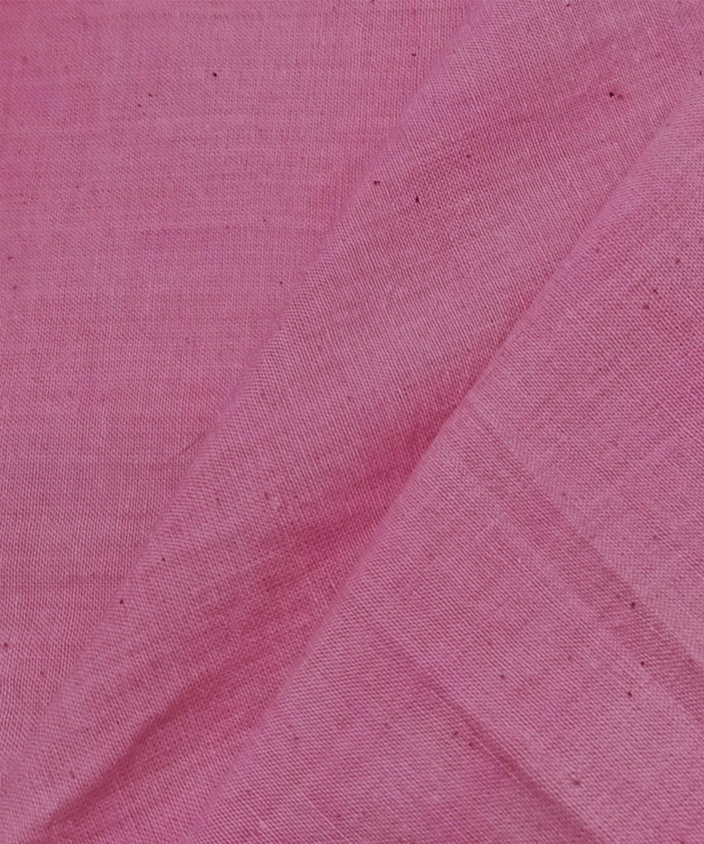 Pink handwoven cotton fabric