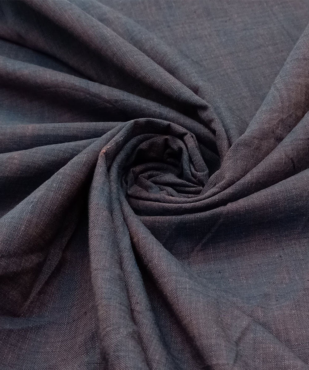Indigo catechu handwoven natural dyed cotton fabric