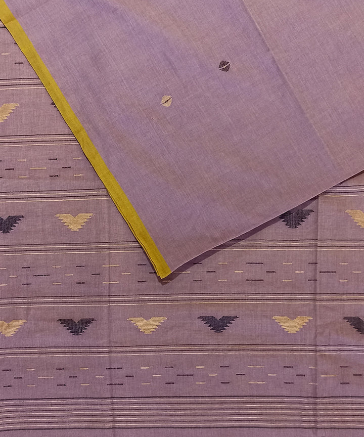 Light purple cotton handloom bengal saree