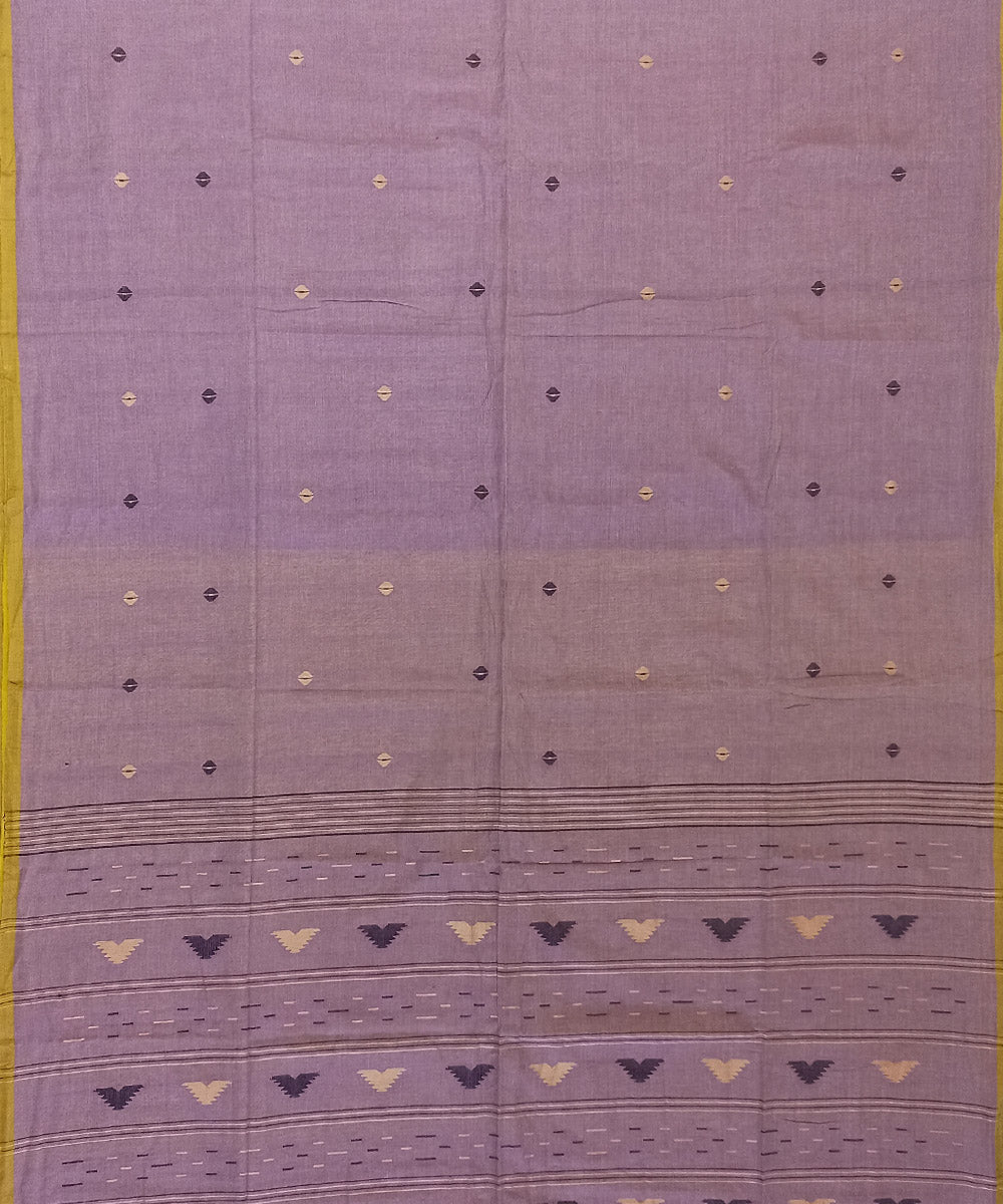 Light purple cotton handloom bengal saree