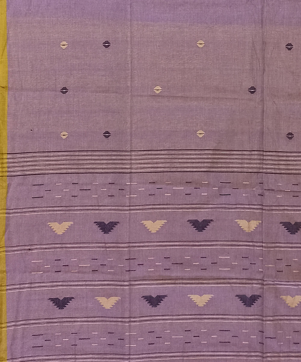 Light purple cotton handloom bengal saree