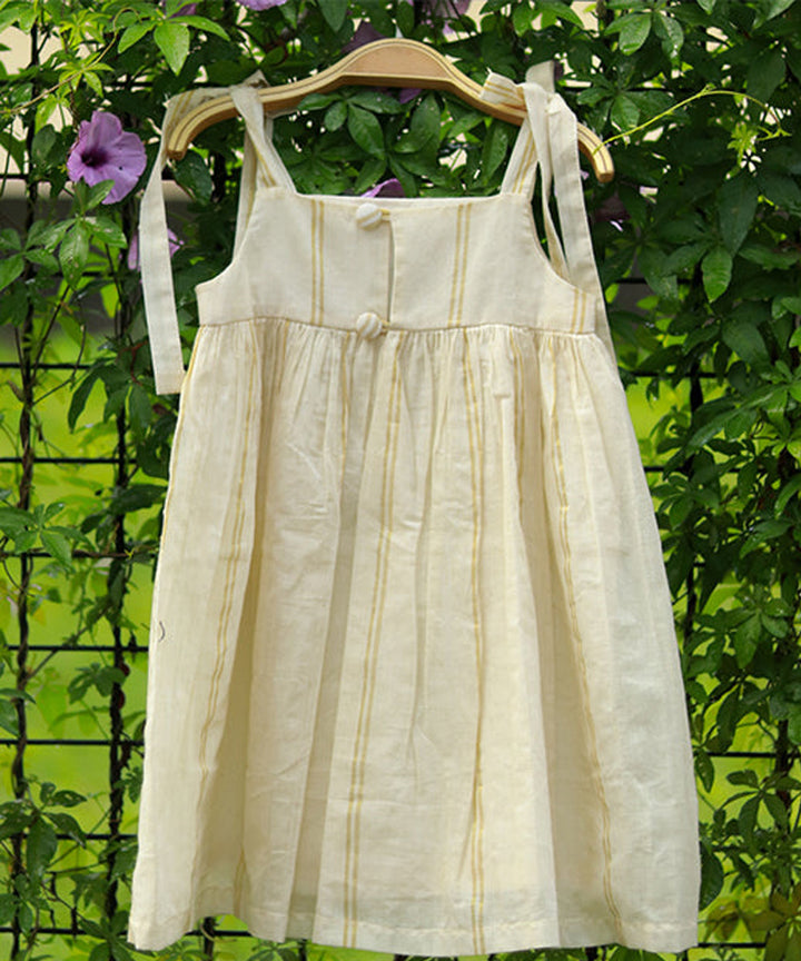 Swarna cream handwoven cotton dress