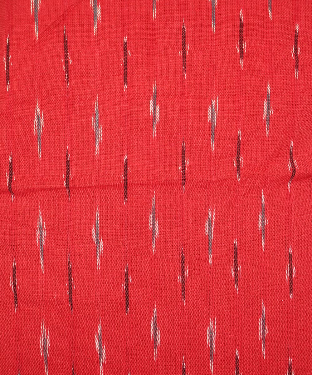 3 pc Red grey handloom cotton pochampally ikat dress material