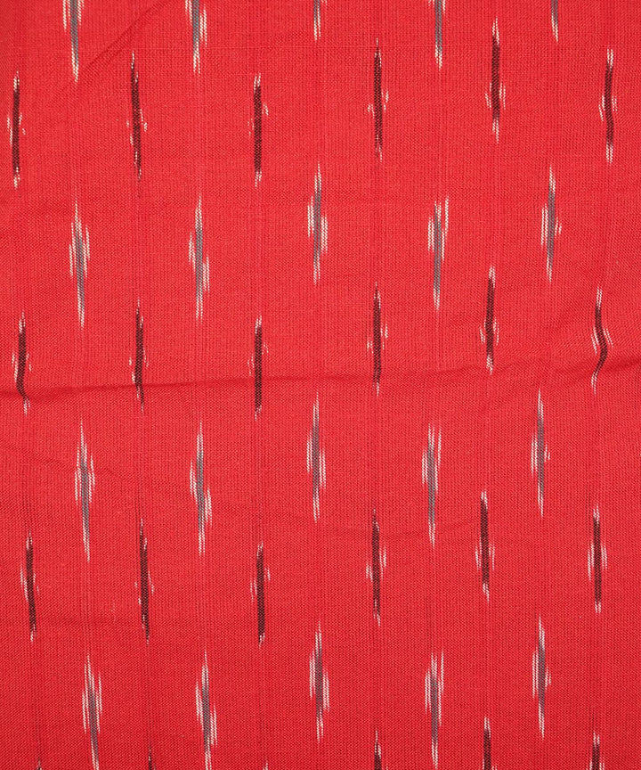 3 pc Red grey handloom cotton pochampally ikat dress material