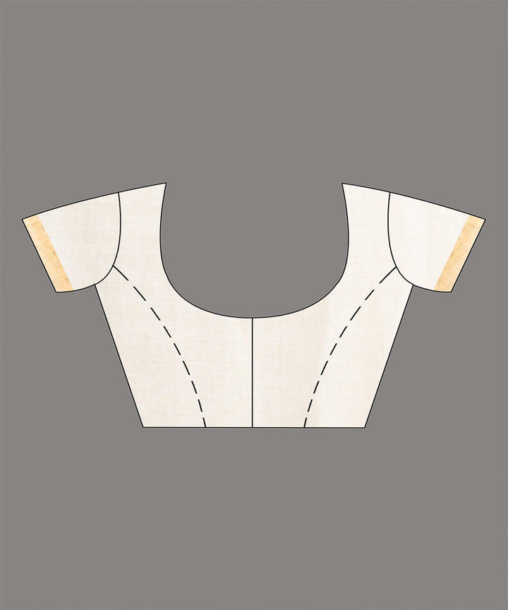 White handwoven linen bengal saree