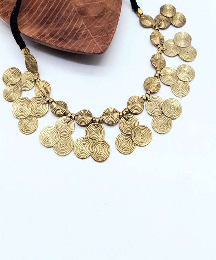 Golden brass hand crafted necklace