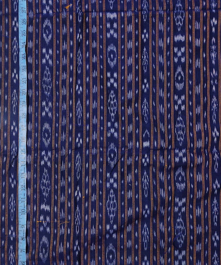 2.5m Navy blue handloom cotton nuapatna kurta material