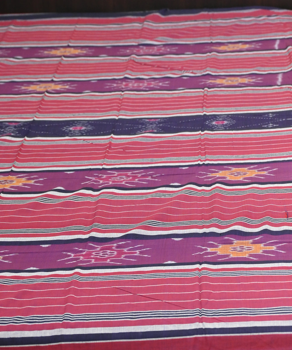 Claret magenta handmade sambalpuri cotton bedsheet