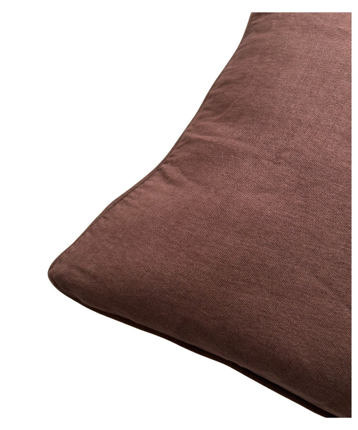 Brown handloom cotton cushion cover