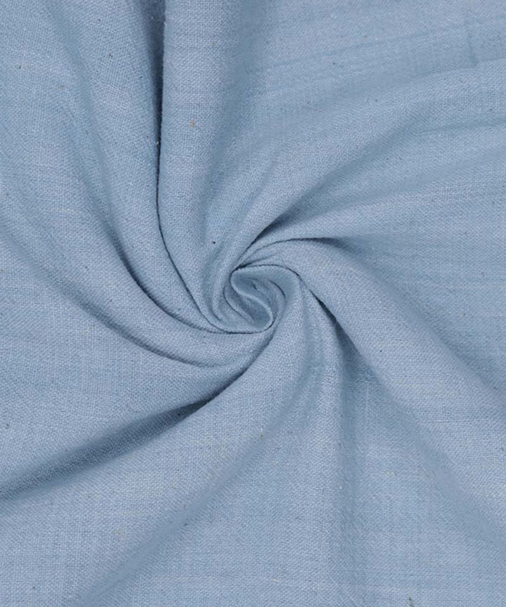 Sky blue handwoven kala cotton fabric