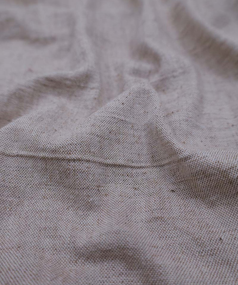 Brown handwoven kala cotton fabric
