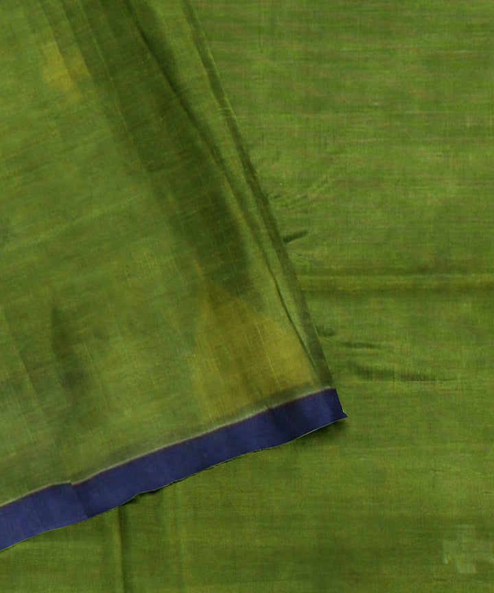 Green yellow handloom bengal cotton saree