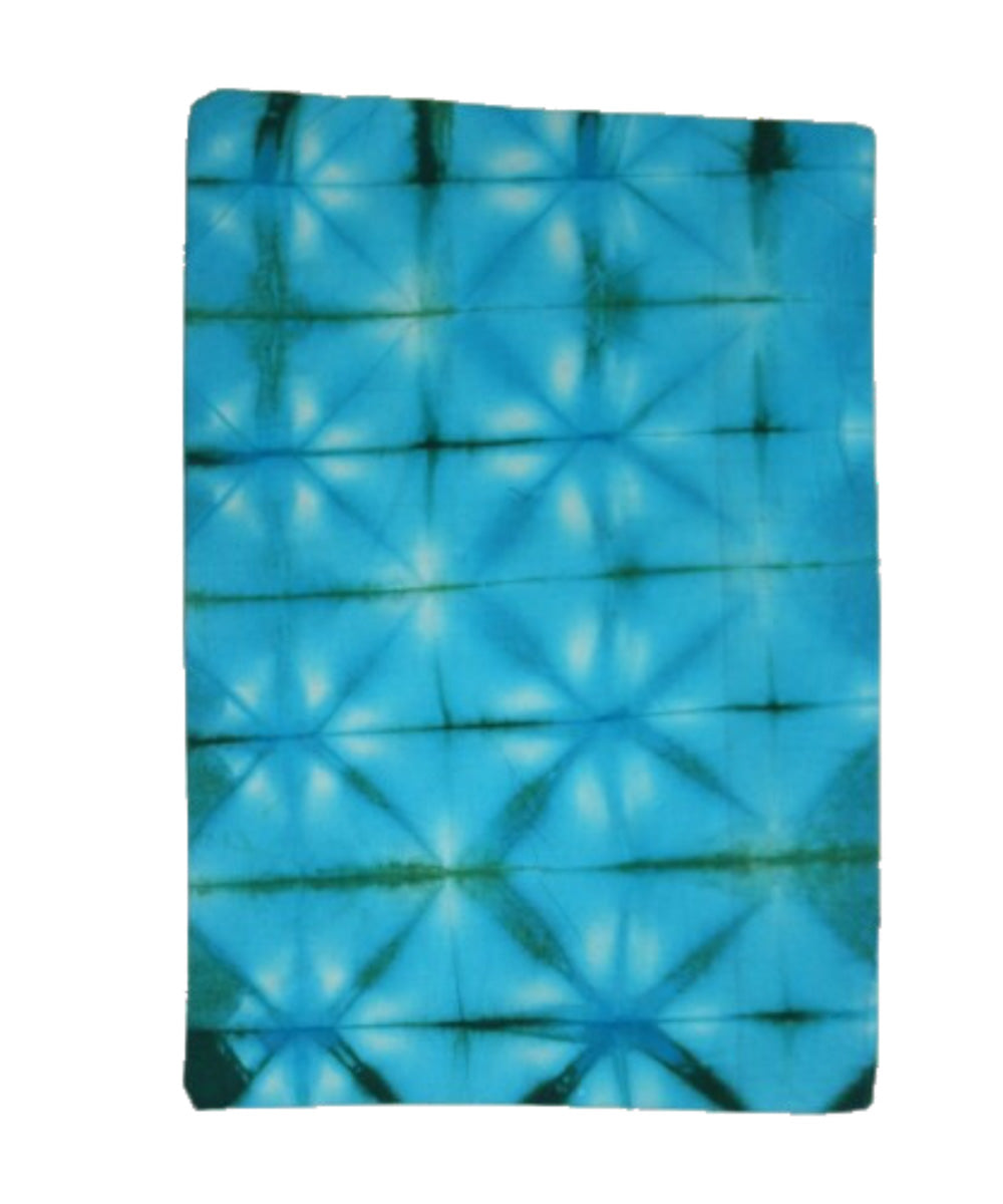 Sky blue green cotton handloom tie dye table mat