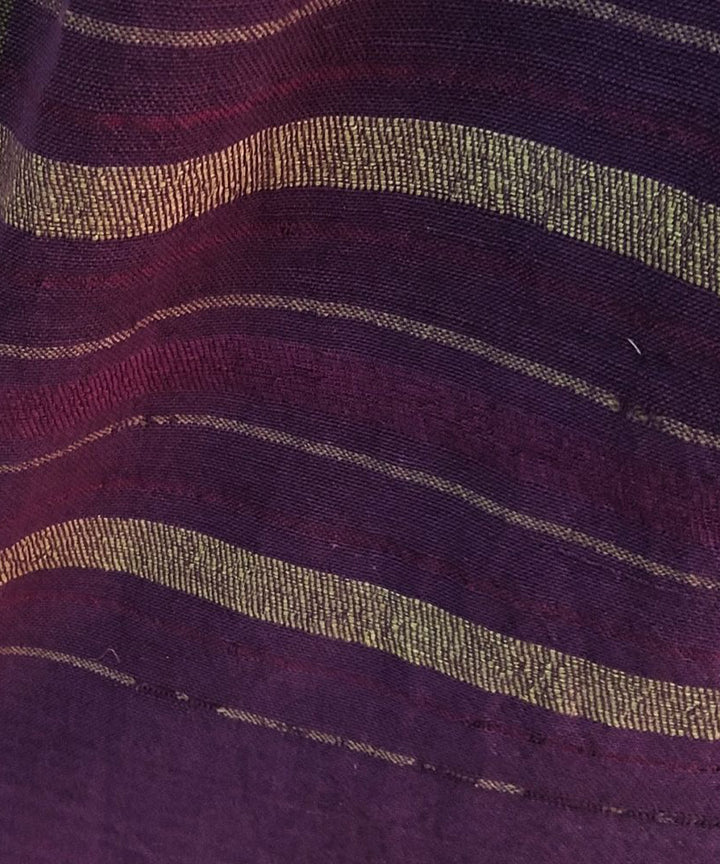 Violet stripes handwoven cotton bengal stole