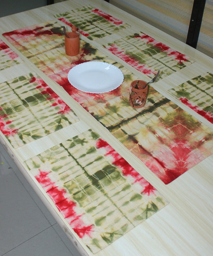 Multicolor cotton handloom tie dye table runners