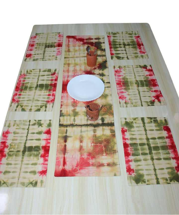 Multicolor cotton handloom tie dye table runners