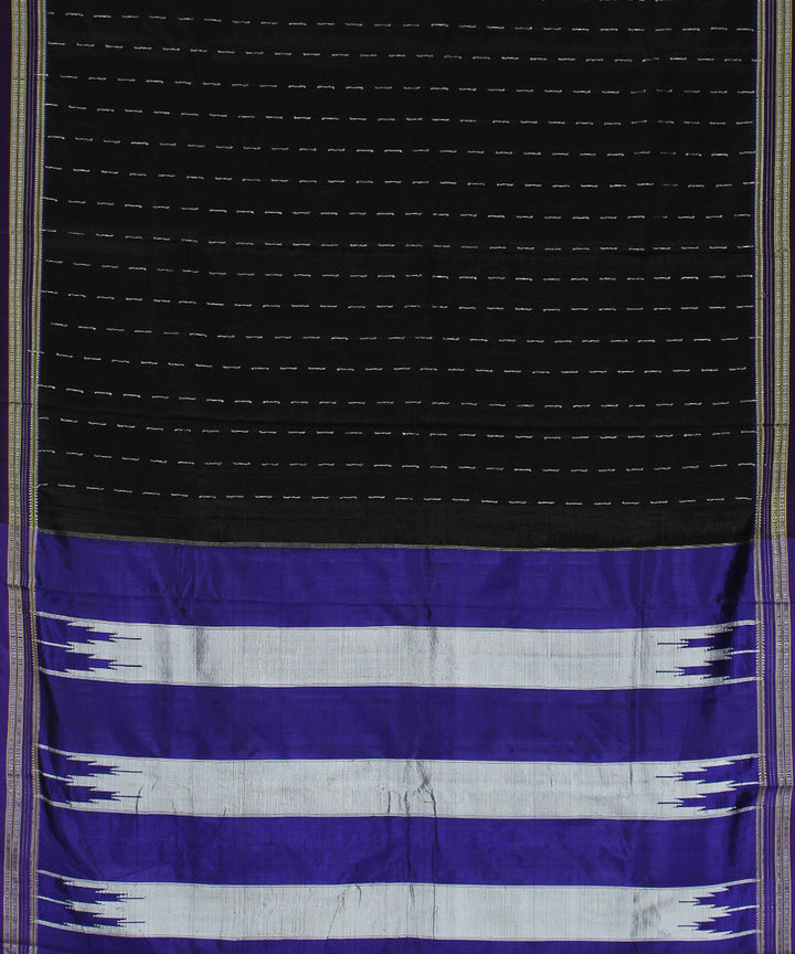 Black purple gayatri cotton handloom ilkal saree
