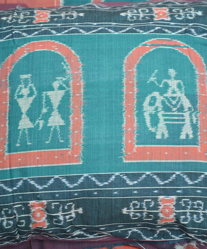 Cedar chest blue yonder handmade sambalpuri cotton bedsheet