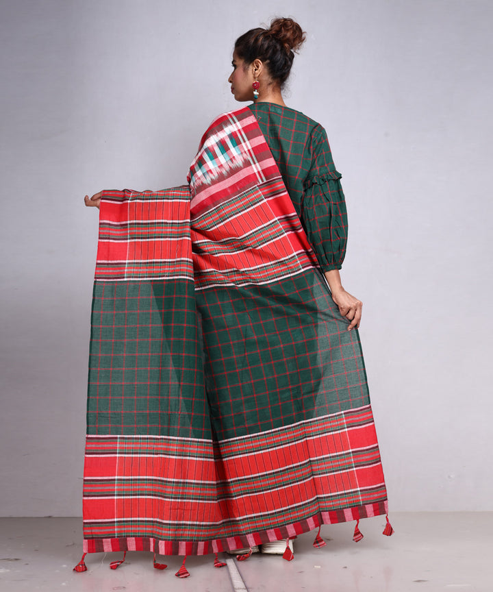 Multicolor cotton handloom gamcha saree