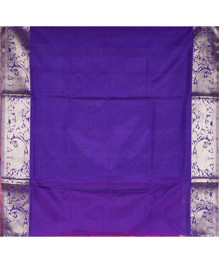 Red violet silk handloom venkatagiri saree
