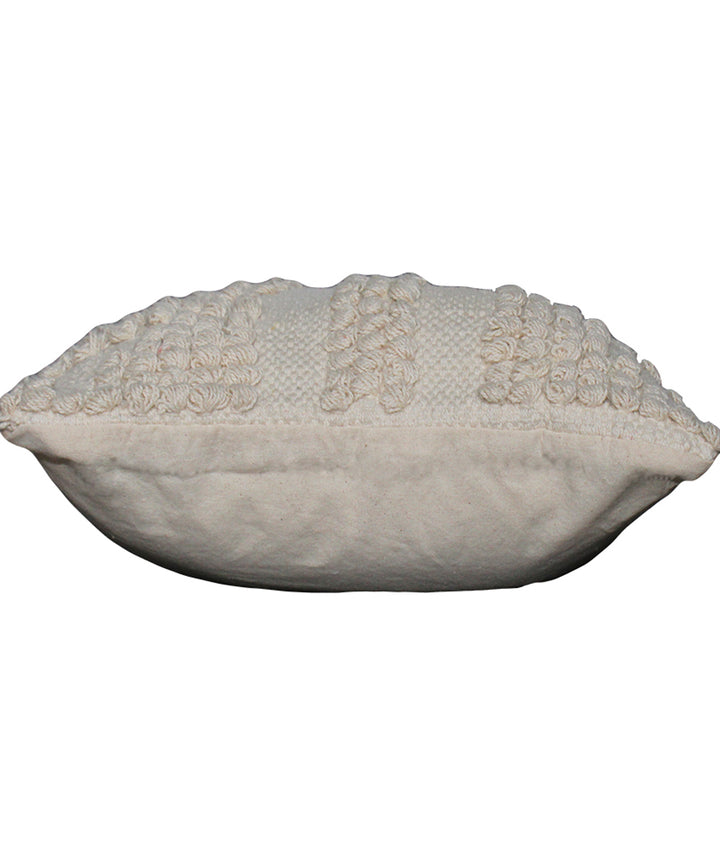 Cream cotton handwoven cushion cover