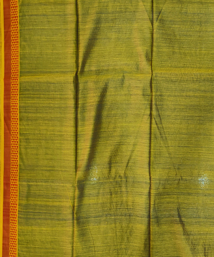 Navy blue mustard handwoven maheshwari cotton silk saree