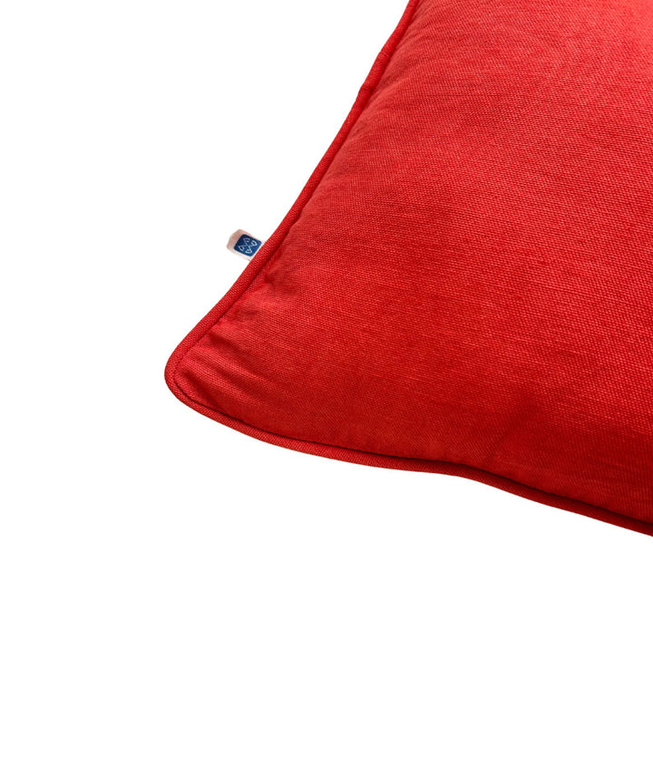 Coral handloom cotton cushion cover