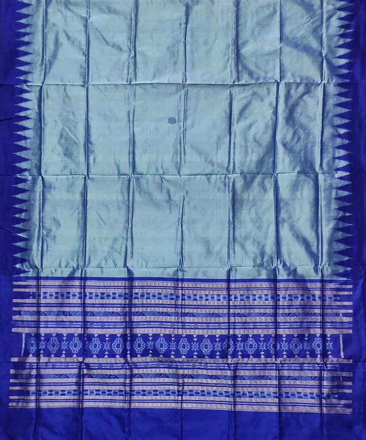 Blue grey handloom silk sambalpuri dupatta