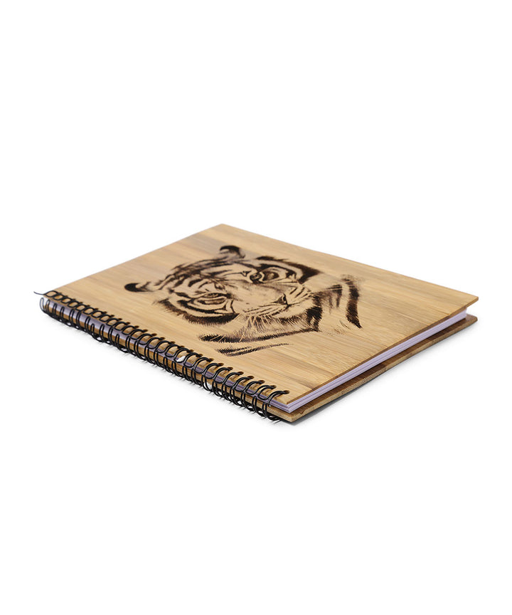 Beige bamboo bamboo carving bamboo notebook