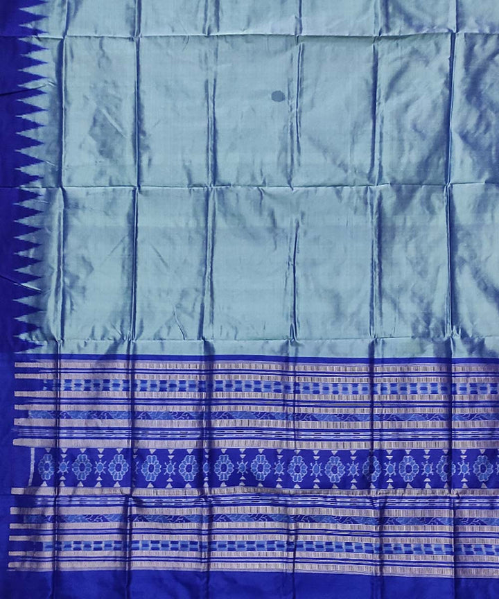 Blue grey handloom silk sambalpuri dupatta