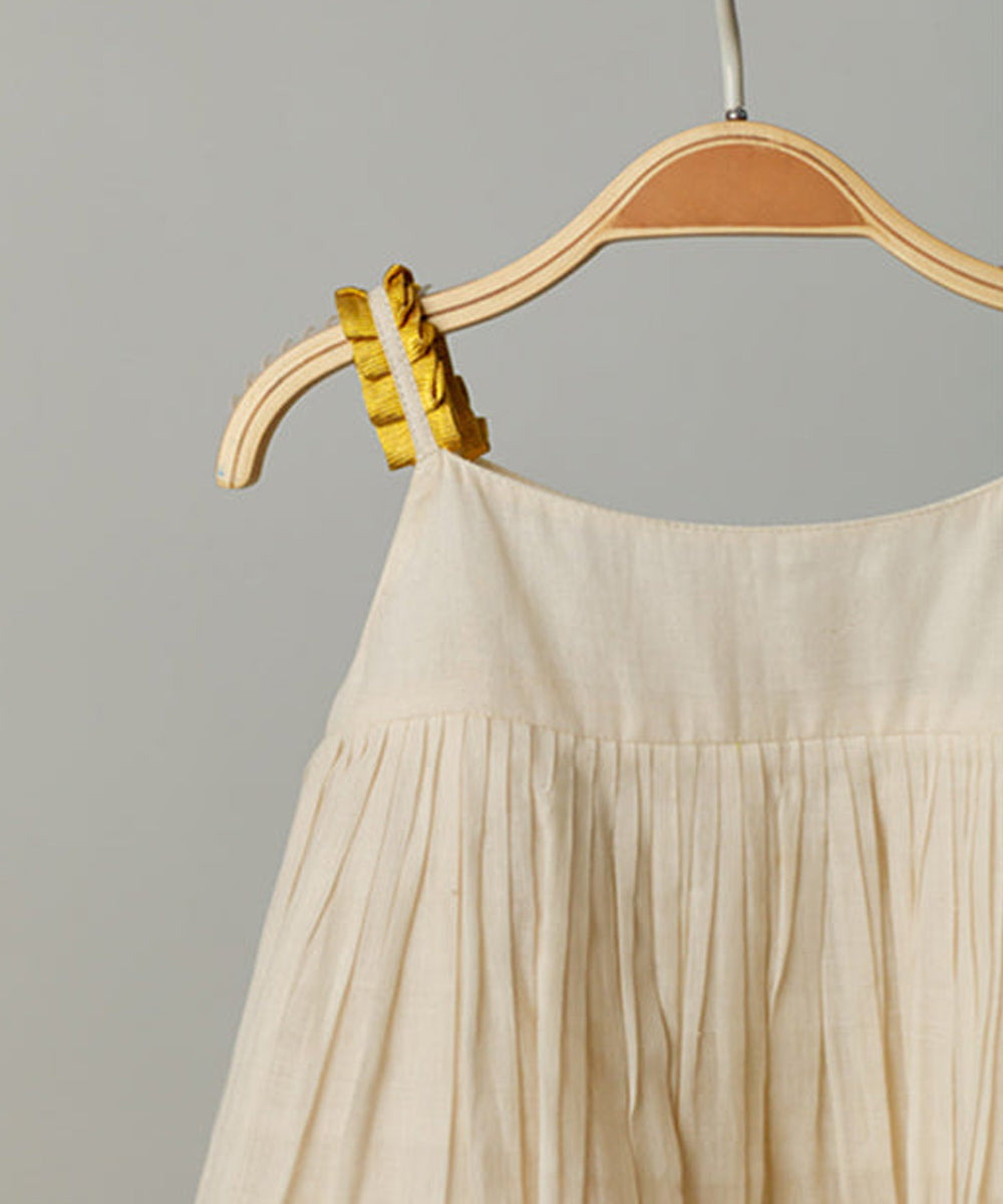 Yamika cream handwoven cotton dress