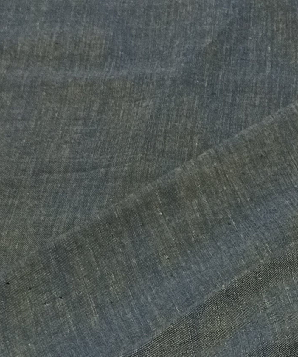Blue green handwoven cotton natural dyed fabric