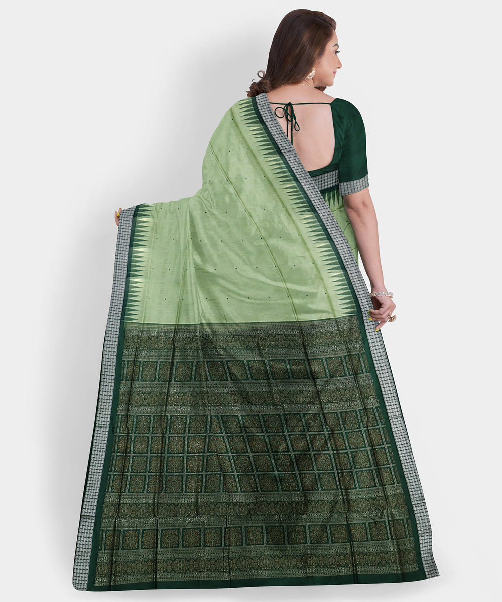 Artichoke multicolor silk handwoven bomkai saree