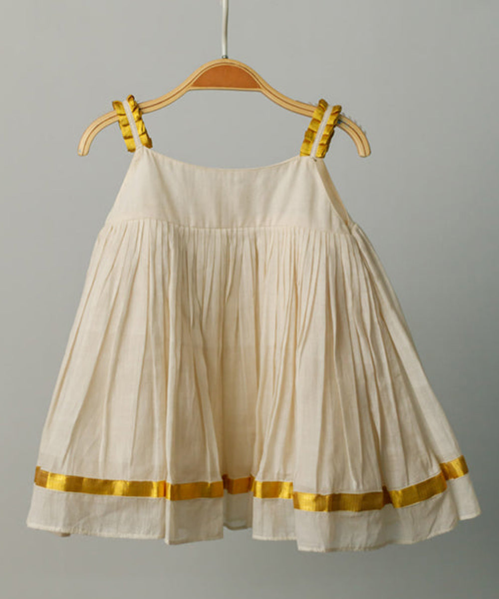 Yamika cream handwoven cotton dress