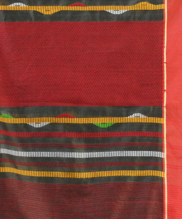 Stealth grey  handloom cotton bengal saree