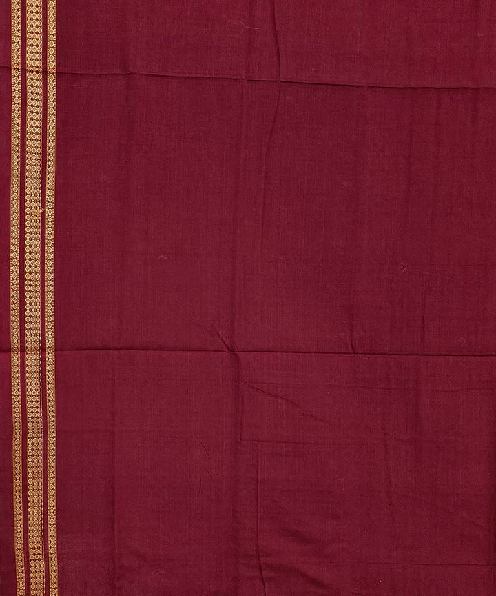 Purple black handwoven cotton dongoria saree