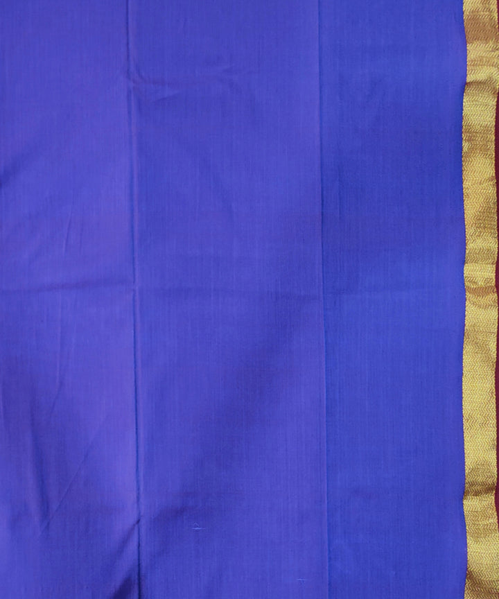 Sky blue handwoven maheshwari cotton saree